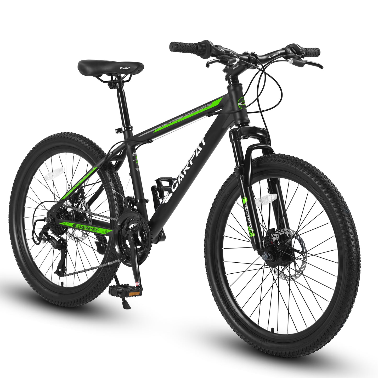 S26102 26 Inch Mountain Bike, Shimano 21 Speeds With Mechanical Disc Brakes, High-Carbon Steel Frame, Suspension Bikes Mountain Bicycle For Teenagers