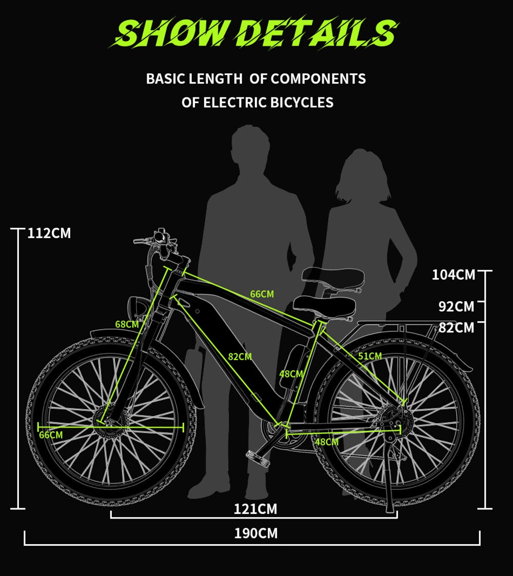 DUOTTS F26 26" Electric Mountain Bike 750W*2 Motors 48V 20Ah Battery