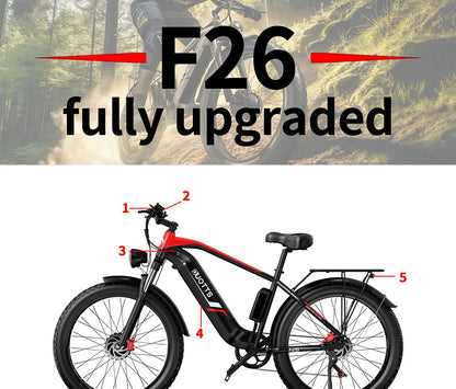 DUOTTS F26 26" Electric Mountain Bike 750W*2 Motors 48V 20Ah Battery