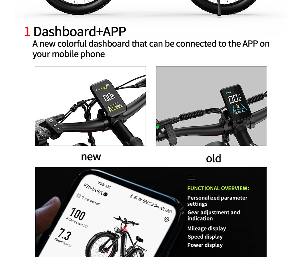 DUOTTS F26 26" Electric Mountain Bike 750W*2 Motors 48V 20Ah Battery