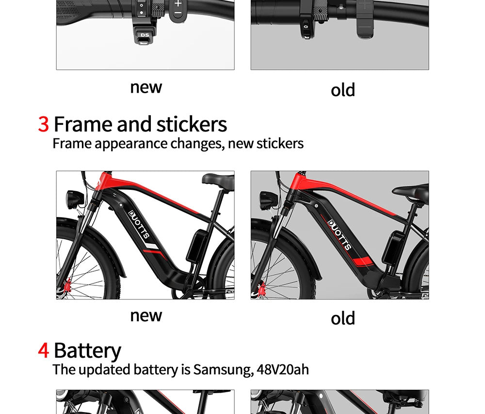 DUOTTS F26 26" Electric Mountain Bike 750W*2 Motors 48V 20Ah Battery