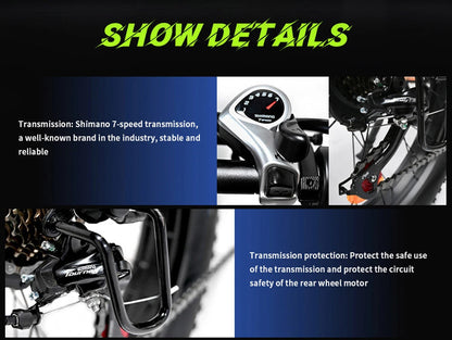 DUOTTS F26 26" Electric Mountain Bike 750W*2 Motors 48V 20Ah Battery