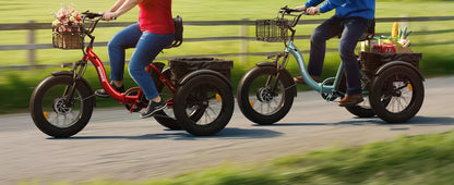 QRONGE Electric Bike for Adults 960W Peak 36V 13.5AH Battery Folding Electric Tricycle 50 Miles