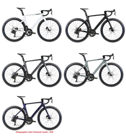 2025 New LIAO Style R12 Pro Bicycle Carbon Frame Carbon Wheel Road Bike With WheelTop EDS 2*12S Wireless Electronic Shifting