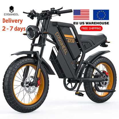 Most Popular Fatbike Elektrikli Bisiklet New Model GT20 48V 1500W Ebike 25AH Super Power Bike Electric Mountain Bike E Dirt Bike