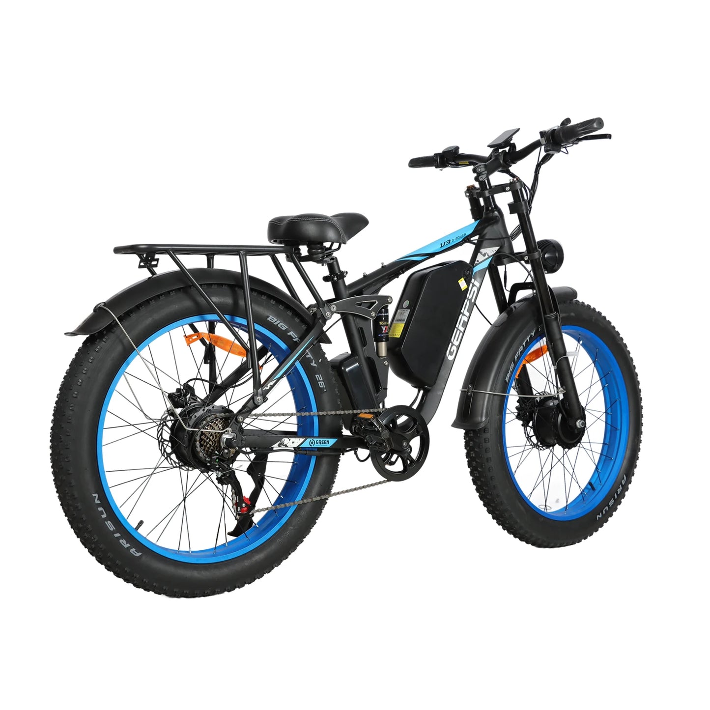 26 Inch 52v 3000w Dual Motor Ebike Full Suspension Hydraulic Brake Electric Road Mountain Bike Adult Bicycle From Usa Warehouse