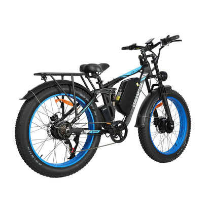 26 Inch 52v 3000w Dual Motor Ebike Full Suspension Hydraulic Brake Electric Road Mountain Bike Adult Bicycle From Usa Warehouse