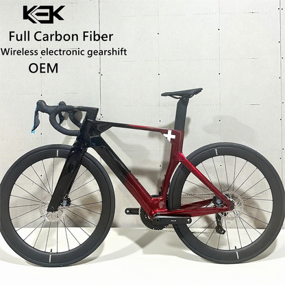 KOZO Factory Direct Sale High Modulus Carbon Fiber Road Bike Frame Set, Optional Configuration Optional Carbon Wheels Alu Wheels