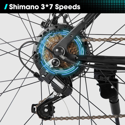 JOYKIE 26-Inch 7-Speed High-Tensile Steel Frame  Suspension Fork 2025 New Model Electric Mountain Bike