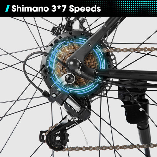 JOYKIE 26-Inch 7-Speed High-Tensile Steel Frame  Suspension Fork 2025 New Model Electric Mountain Bike