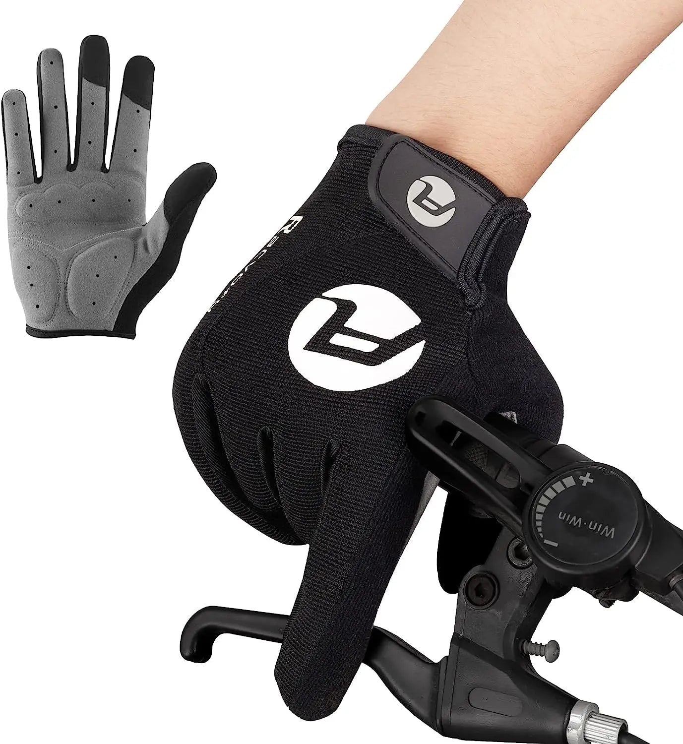 Cycling Gloves Full Finger BMX Mountain Bike Gloves with Touchscreen MTB Padded Anti-Slip Grips for Men Women
