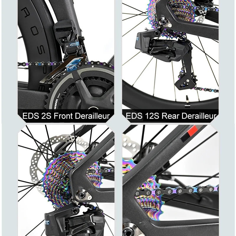 Twitter R5pro Electronic Shifting Carbon Road Bikes Wheeltop EDS 24S Wireless Adult Men's Racing Bicycle With Hydraulic Brake