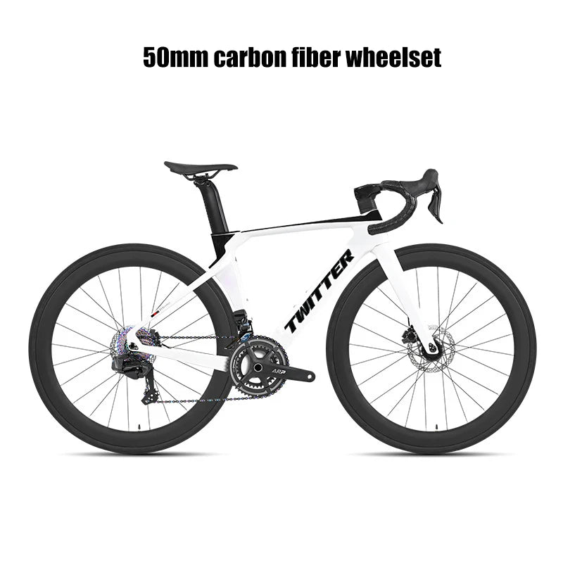Twitter R5pro Electronic Shifting Carbon Road Bikes Wheeltop EDS 24S Wireless Adult Men's Racing Bicycle With Hydraulic Brake