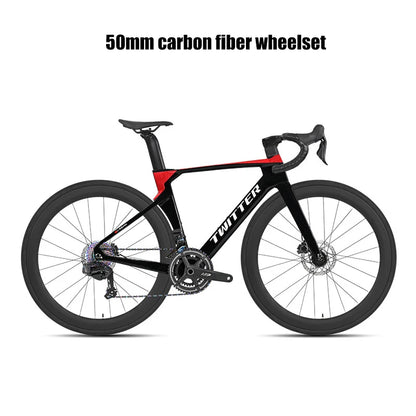 Twitter R5pro Electronic Shifting Carbon Road Bikes Wheeltop EDS 24S Wireless Adult Men's Racing Bicycle With Hydraulic Brake