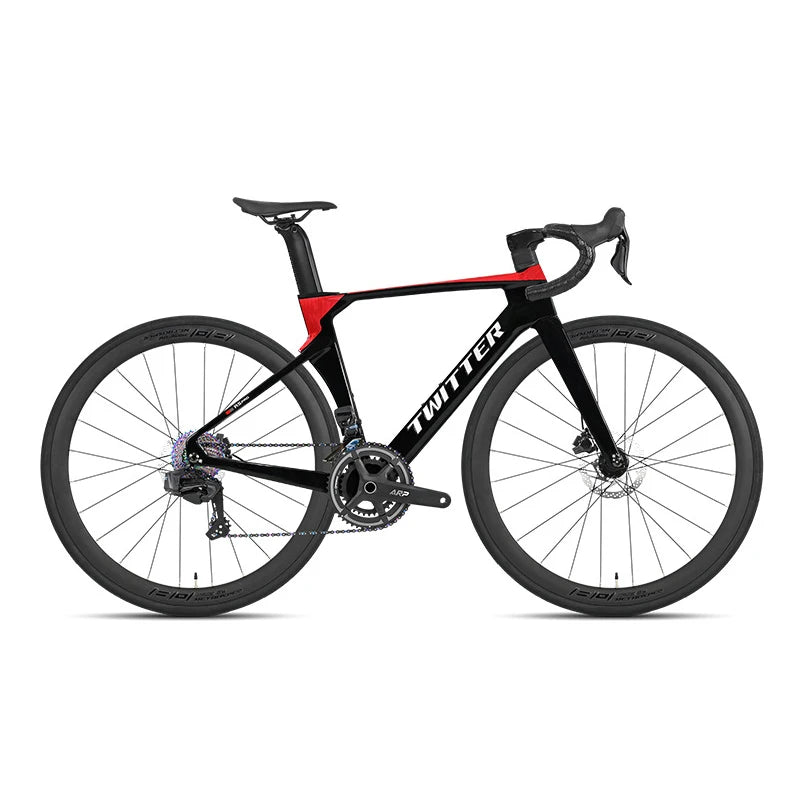 Twitter R5pro Electronic Shifting Carbon Road Bikes Wheeltop EDS 24S Wireless Adult Men's Racing Bicycle With Hydraulic Brake