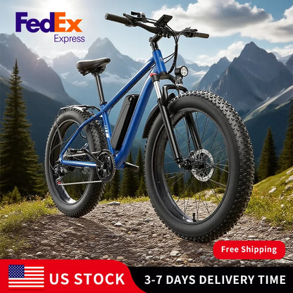 US Stock Fast Shipping E-Bike 1000W Motor 48V15AH Lithium Battery Off road TireE-bike for Men