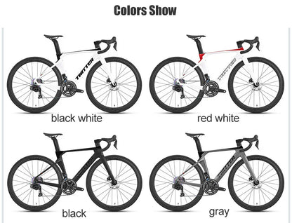 Twitter R5pro Electronic Shifting Carbon Road Bikes Wheeltop EDS 24S Wireless Adult Men's Racing Bicycle With Hydraulic Brake