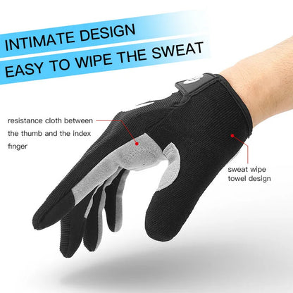 Cycling Gloves Full Finger BMX Mountain Bike Gloves with Touchscreen MTB Padded Anti-Slip Grips for Men Women