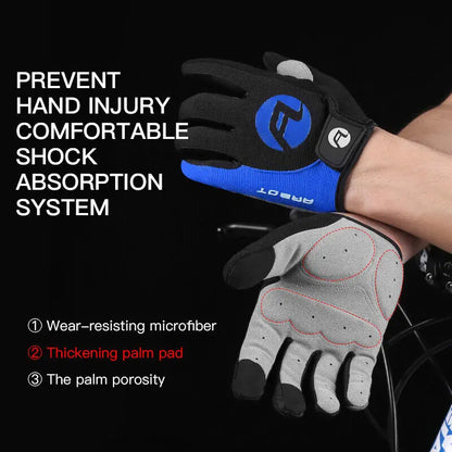 Cycling Gloves Full Finger BMX Mountain Bike Gloves with Touchscreen MTB Padded Anti-Slip Grips for Men Women