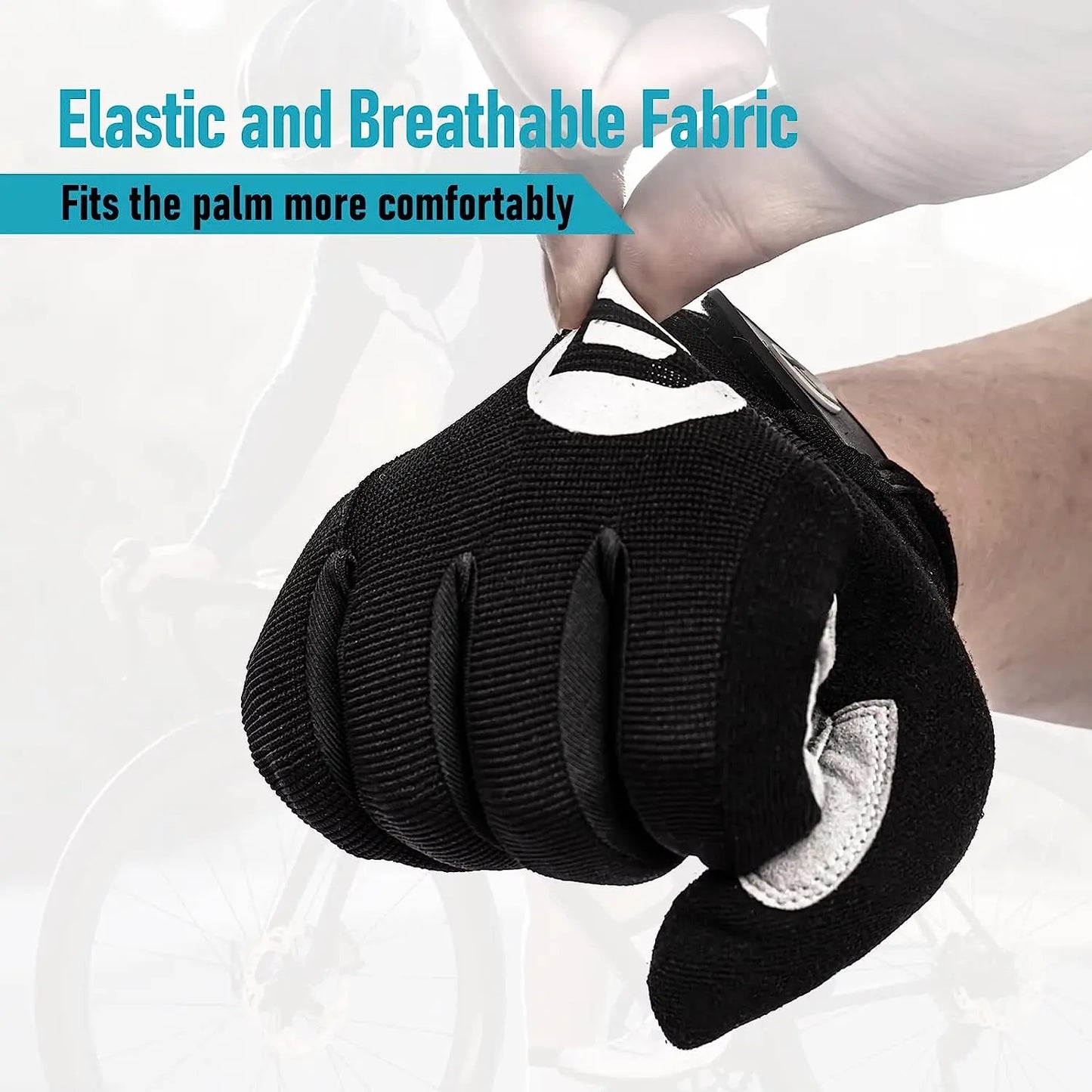 Cycling Gloves Full Finger BMX Mountain Bike Gloves with Touchscreen MTB Padded Anti-Slip Grips for Men Women