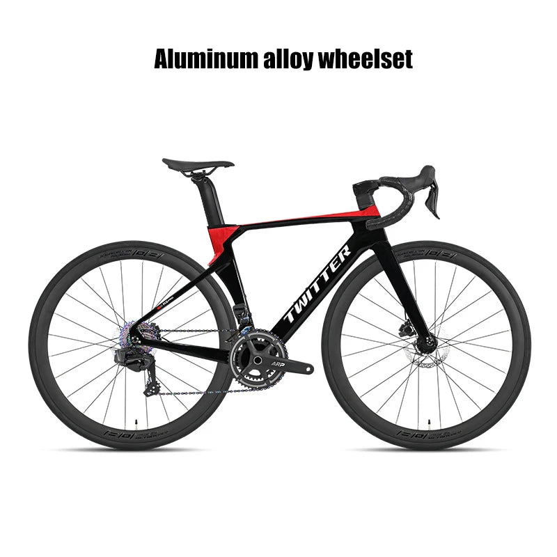 Twitter R5pro Electronic Shifting Carbon Road Bikes Wheeltop EDS 24S Wireless Adult Men's Racing Bicycle With Hydraulic Brake