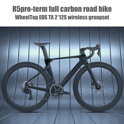 Twitter R5pro Electronic Shifting Carbon Road Bikes Wheeltop EDS 24S Wireless Adult Men's Racing Bicycle With Hydraulic Brake