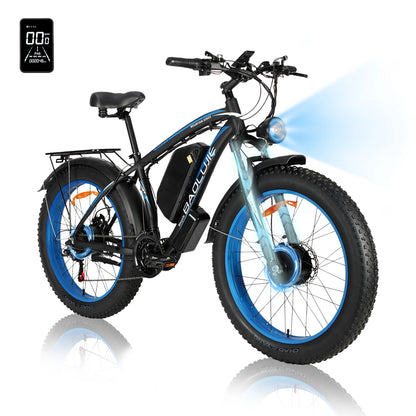 【1 Year Warranty】BAOLUJIE 2602 Electric Bike for Adults 3000W Dual-Motor Electric Bicycle  Hydraulic Brake 26"*4 Fat Tire E-bike